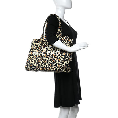 Marc Jacobs Cotton Canvas Leopard Print The Traveler Tote Bag 3 of 10