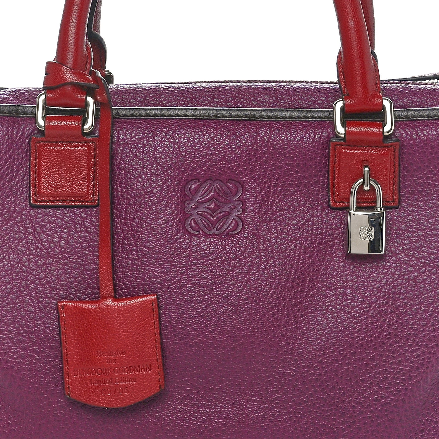 Loewe Calfskin Amazona 36 Purple 5 of 9