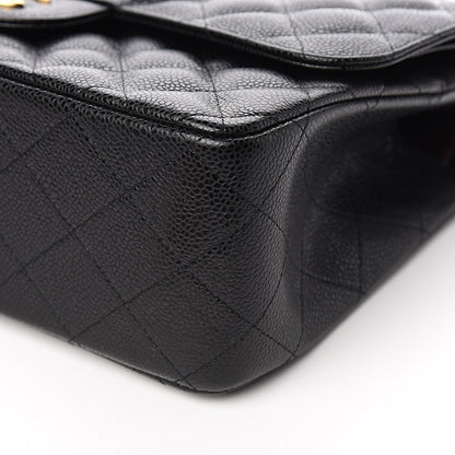 Chanel Caviar Quilted Jumbo Double Flap Black 9 of 10