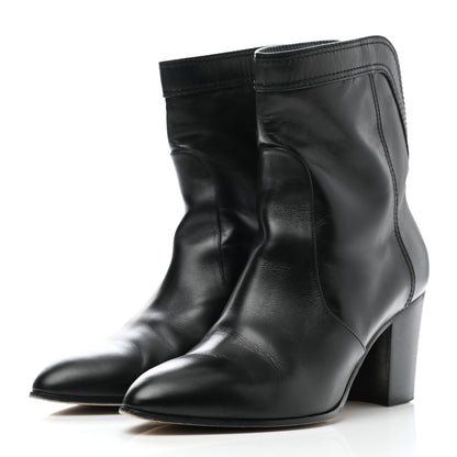 Chanel Calfskin CC Short Boots 40 Black 3 of 8