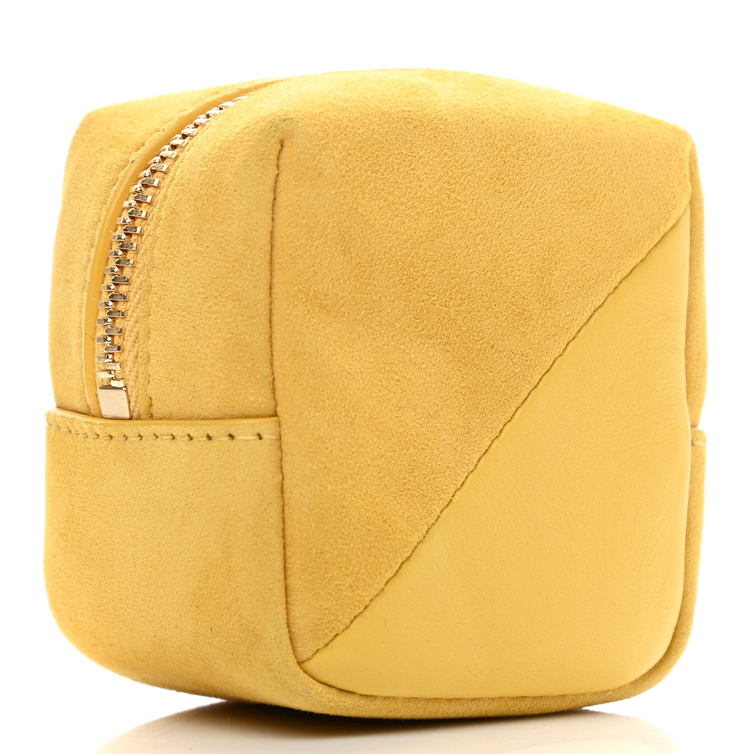 Saint Laurent Suede Lambskin Jaime Cube Charm Keychain Sunflower 3 of 6