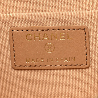 Chanel Caviar Quilted Coco Candy Small Cosmetic Case Beige 6 of 10