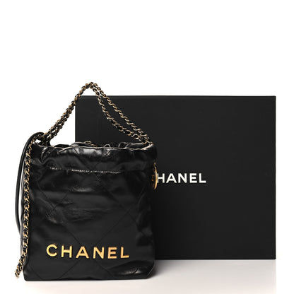 Chanel Shiny Calfskin Quilted Mini Chanel 22 Black 11 of 11