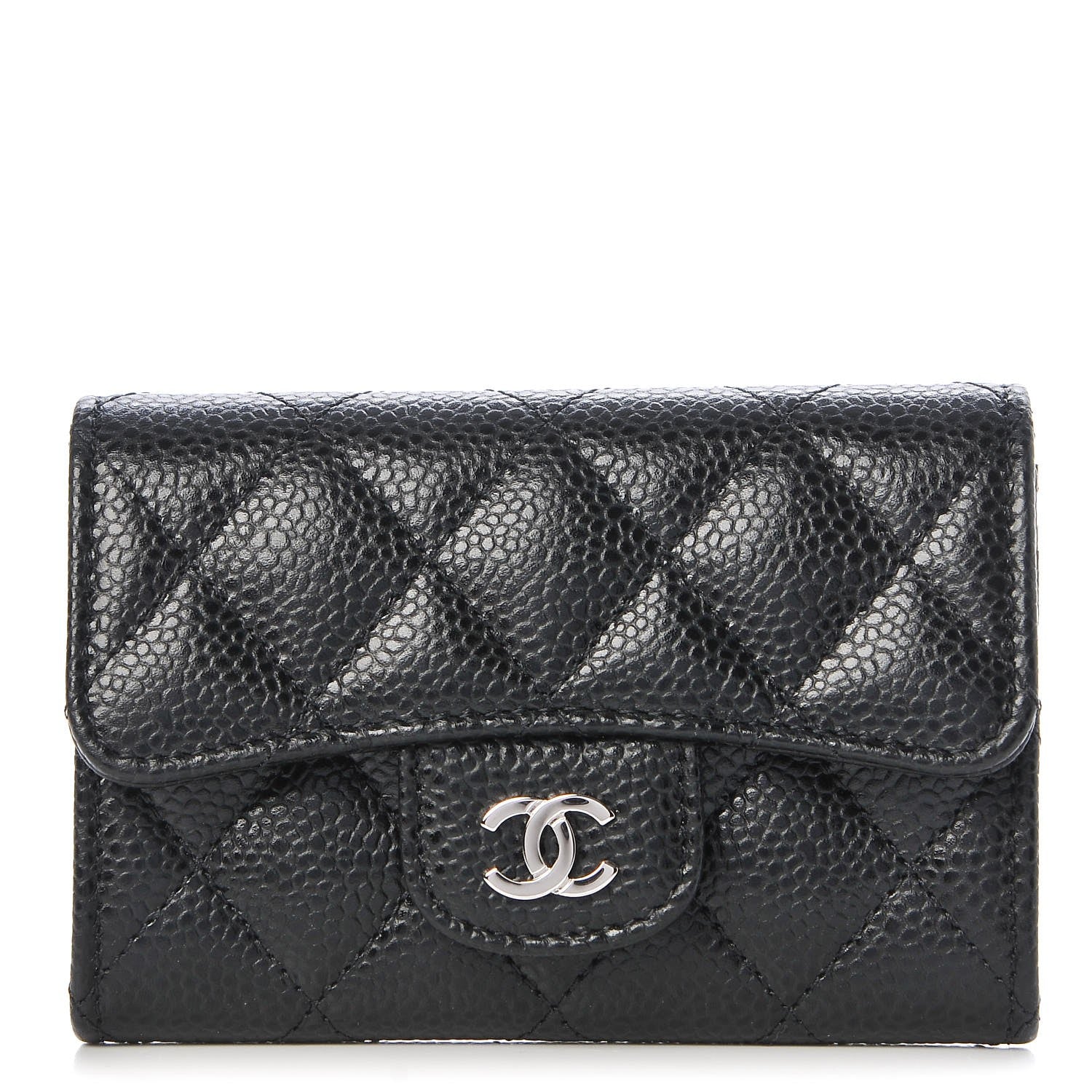 Chanel Caviar Quilted Flap Card Holder Black 1 of 7