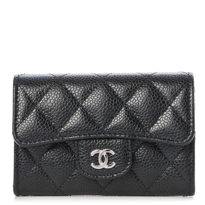 Chanel Caviar Quilted Flap Card Holder Black 1 of 7