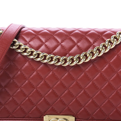 Chanel Lambskin Quilted New Medium Boy Flap Red 10 of 10