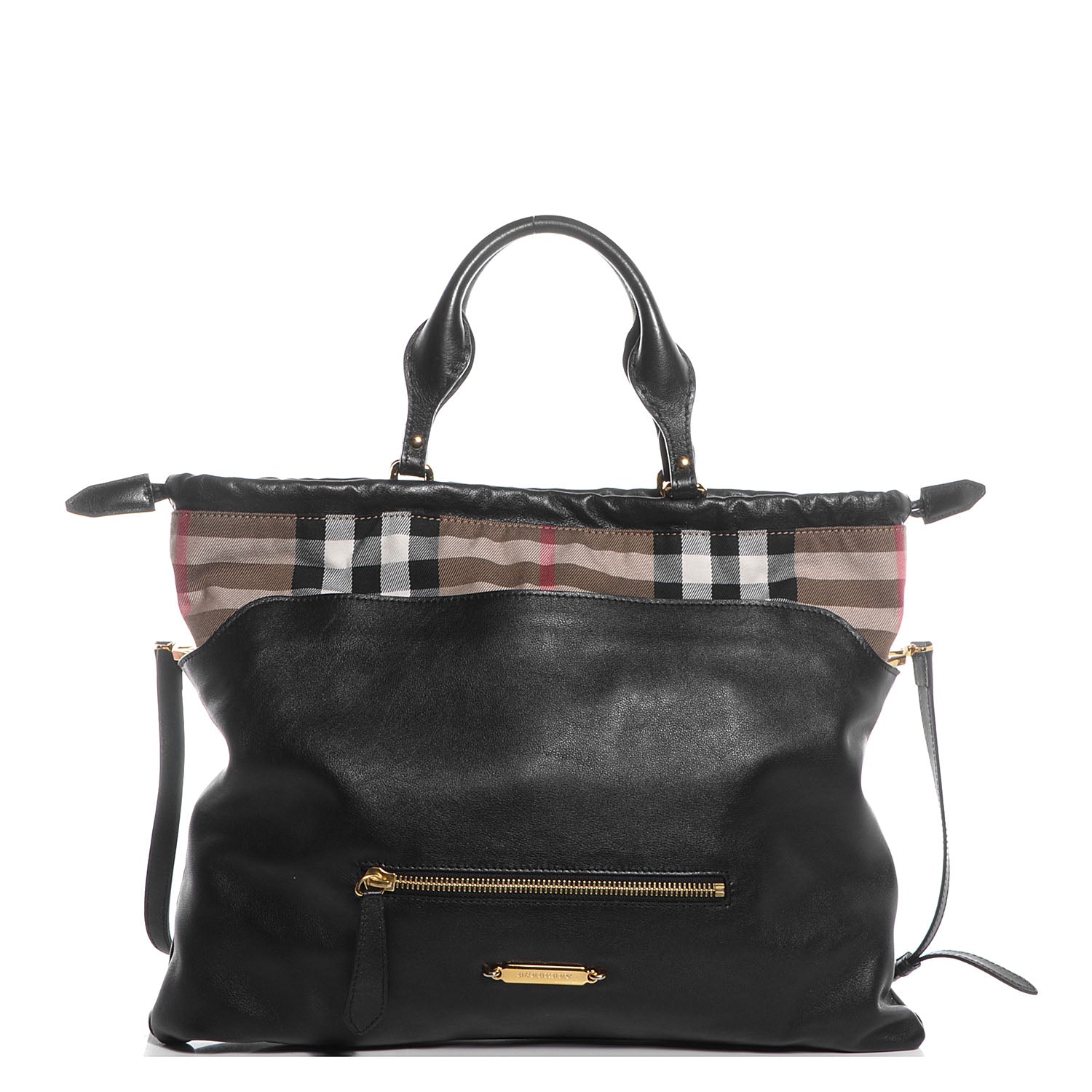 Burberry Calfskin House Check Big Crush Black 1 of 12