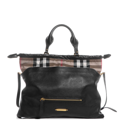 Burberry Calfskin House Check Big Crush Black 1 of 12