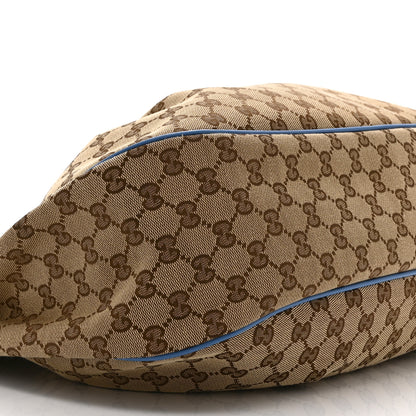 Gucci Monogram Medium Sukey Hobo Blue 10 of 11
