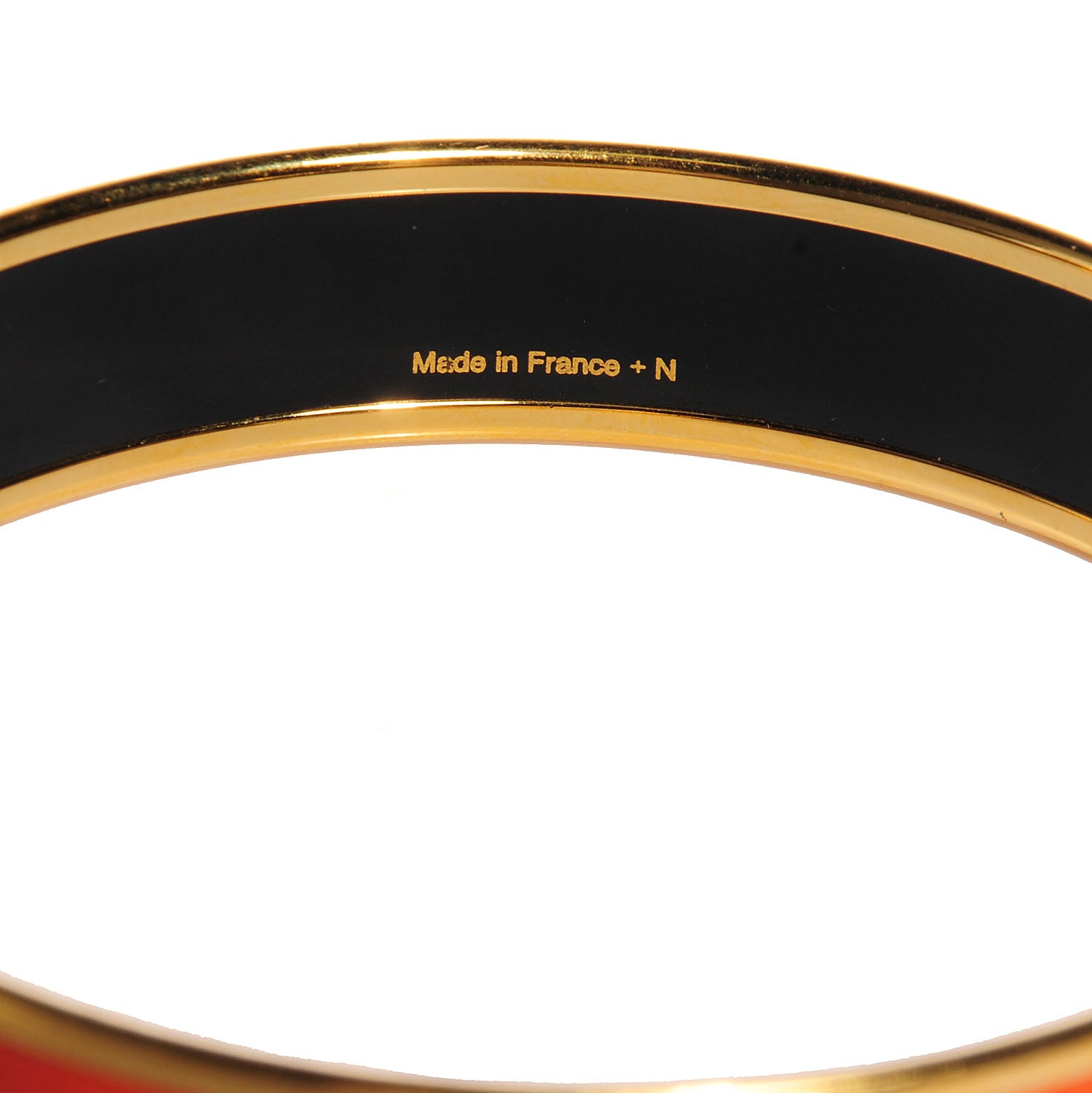 Hermes Enamel Printed Caleche Medium Bracelet 65 Orange 4 of 4