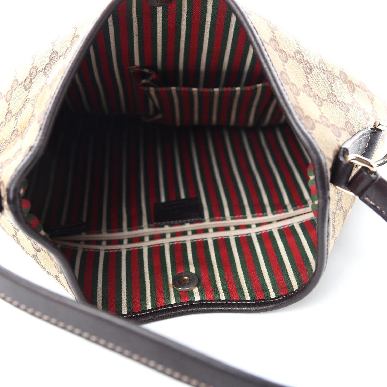 Gucci Monogram Medium New Britt Hobo Dark Brown 5 of 13