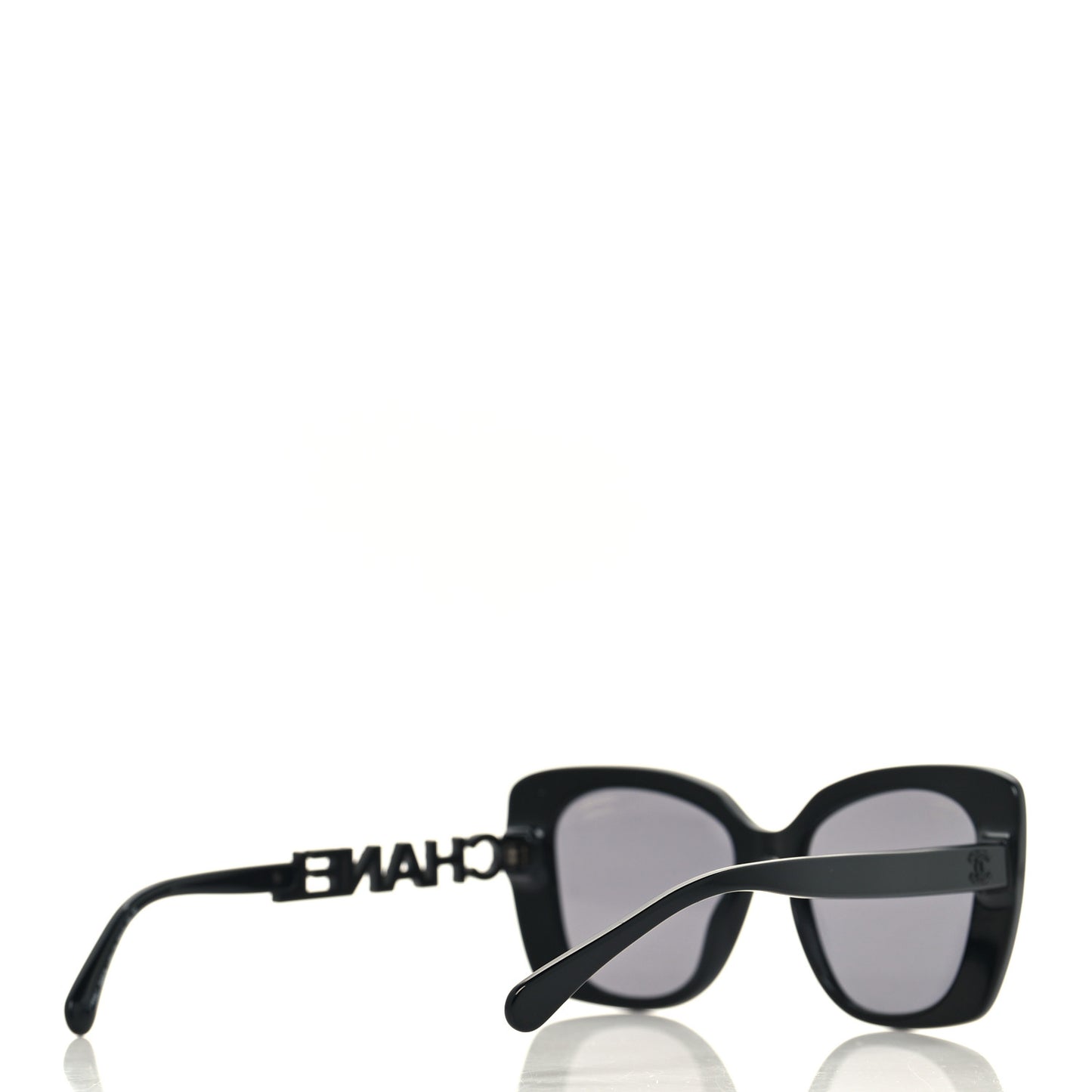 Acetate Strass Polarized Square Sunglasses 5422-B Black