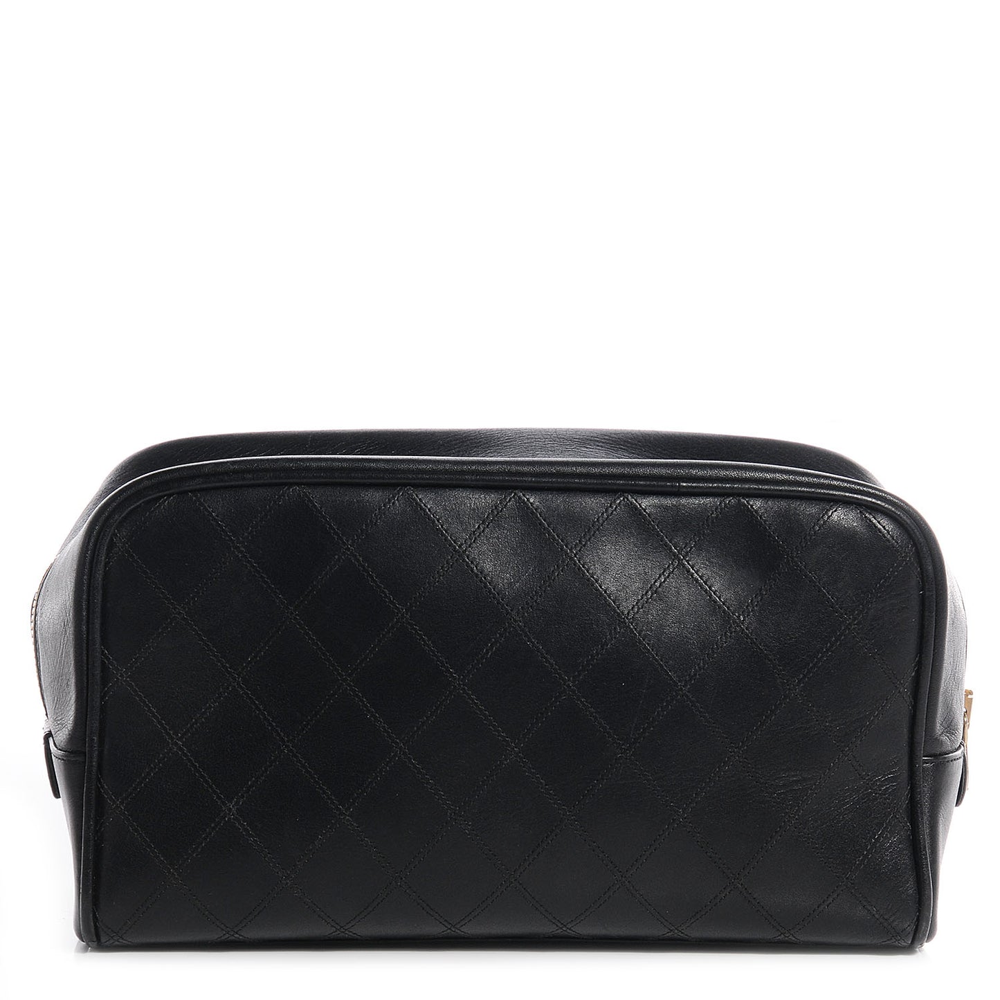 Calfskin Diamond Stitch Cosmetic Case
