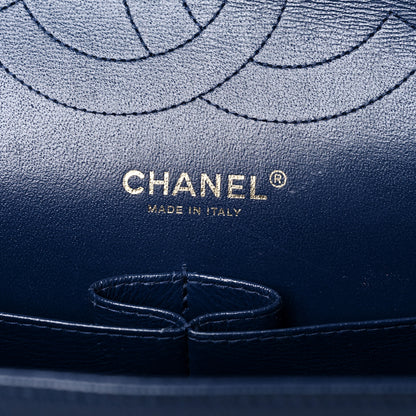 Chanel Caviar Quilted Jumbo Double Flap Blue 6 of 17