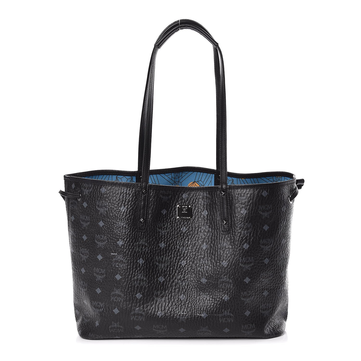MCM Visetos Medium Project Reversible Shopper Tote Black 4 of 21