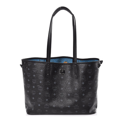 MCM Visetos Medium Project Reversible Shopper Tote Black 4 of 21