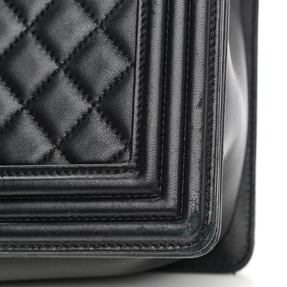 Chanel Lambskin Quilted New Medium Boy Flap Black 13 of 14