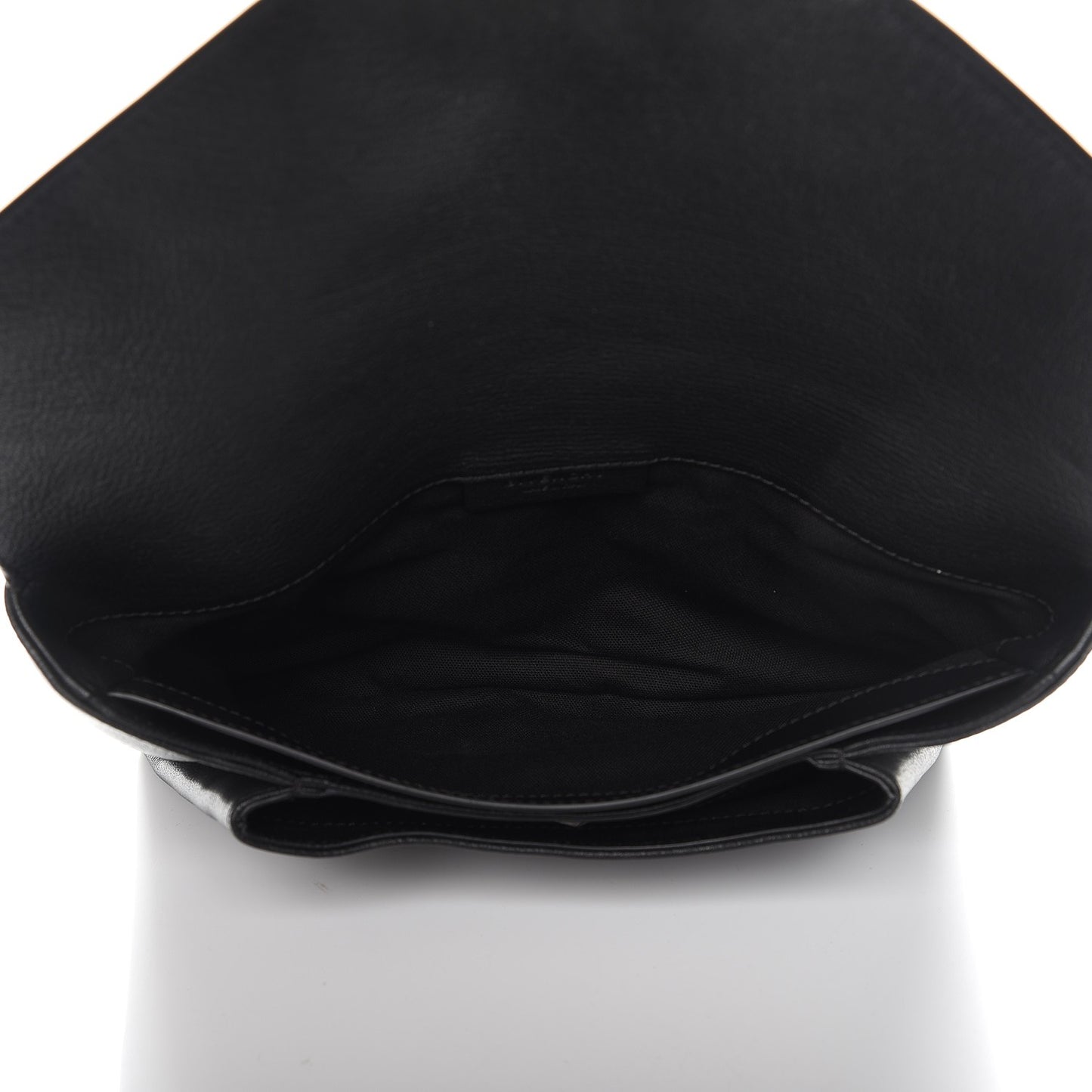 Sugar Goatskin Medium Antigona Envelope Clutch Black