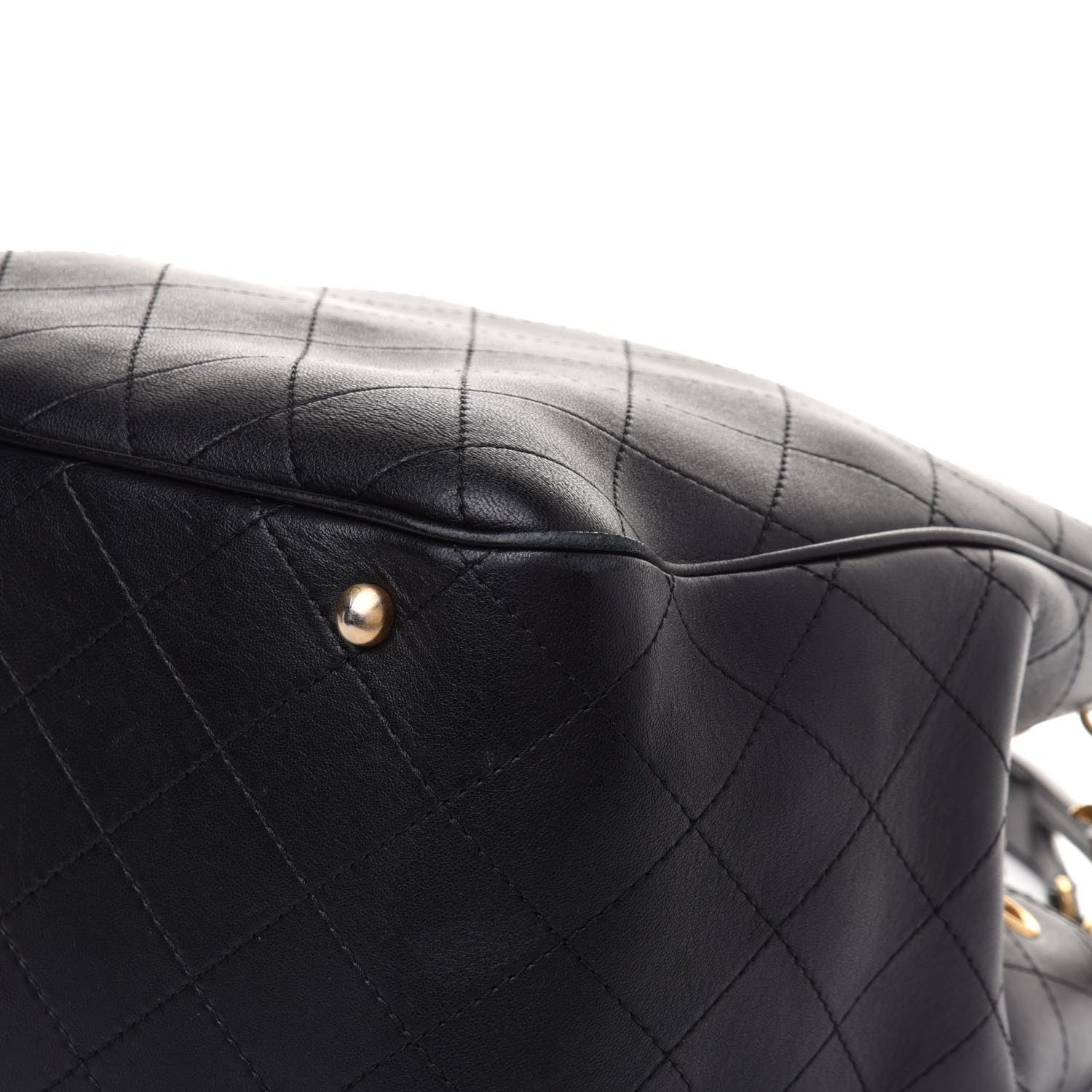 Chanel Calfskin Stitched Egyptian Amulet Drawstring Bag Black 12 of 17