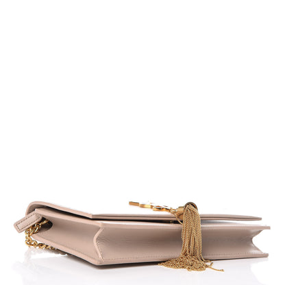 Saint Laurent Smooth Calfskin Classic Monogram Kate Tassel Chain Wallet Nude Powder 4 of 11