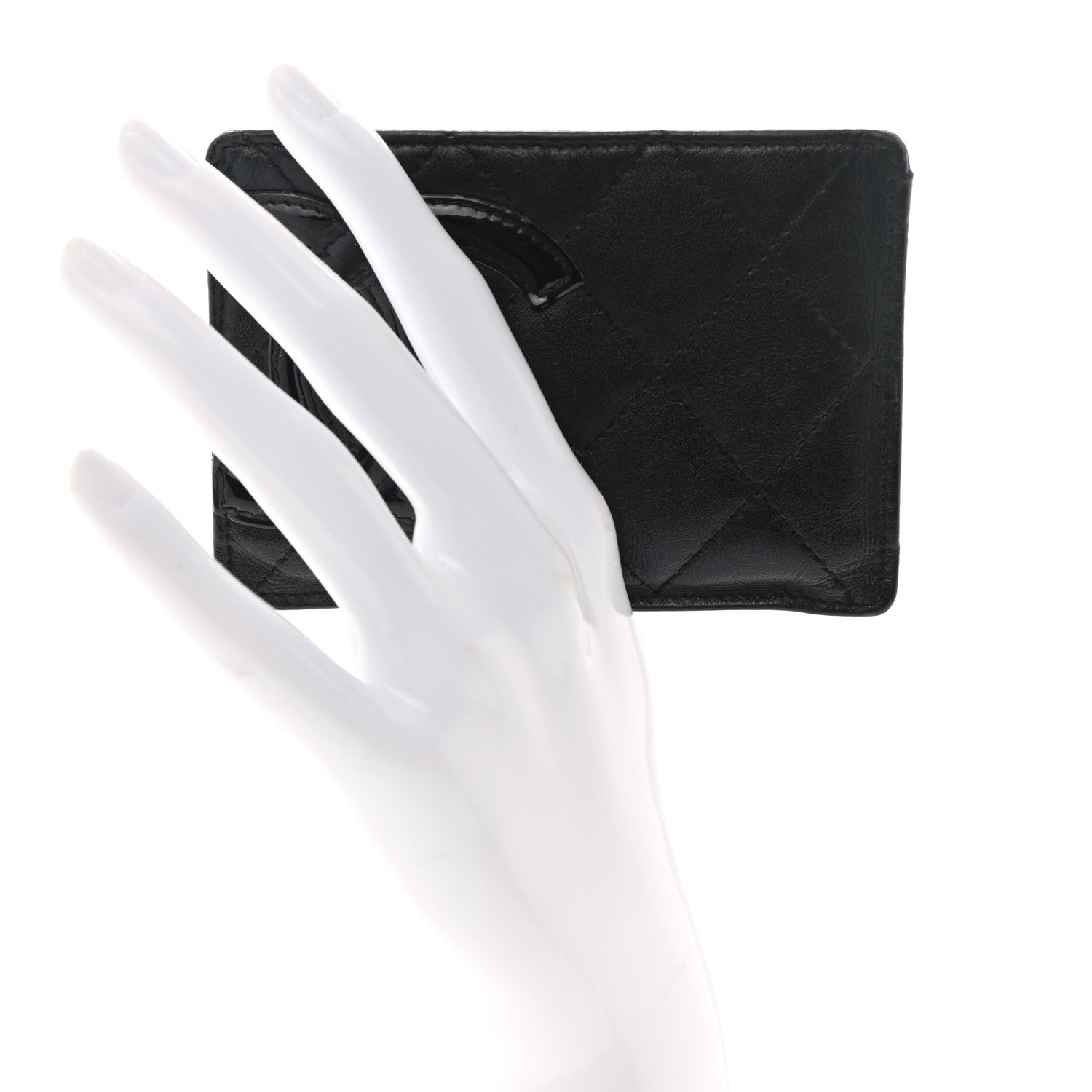Chanel Calfskin Quilted Cambon Card Holder Black 2 of 8