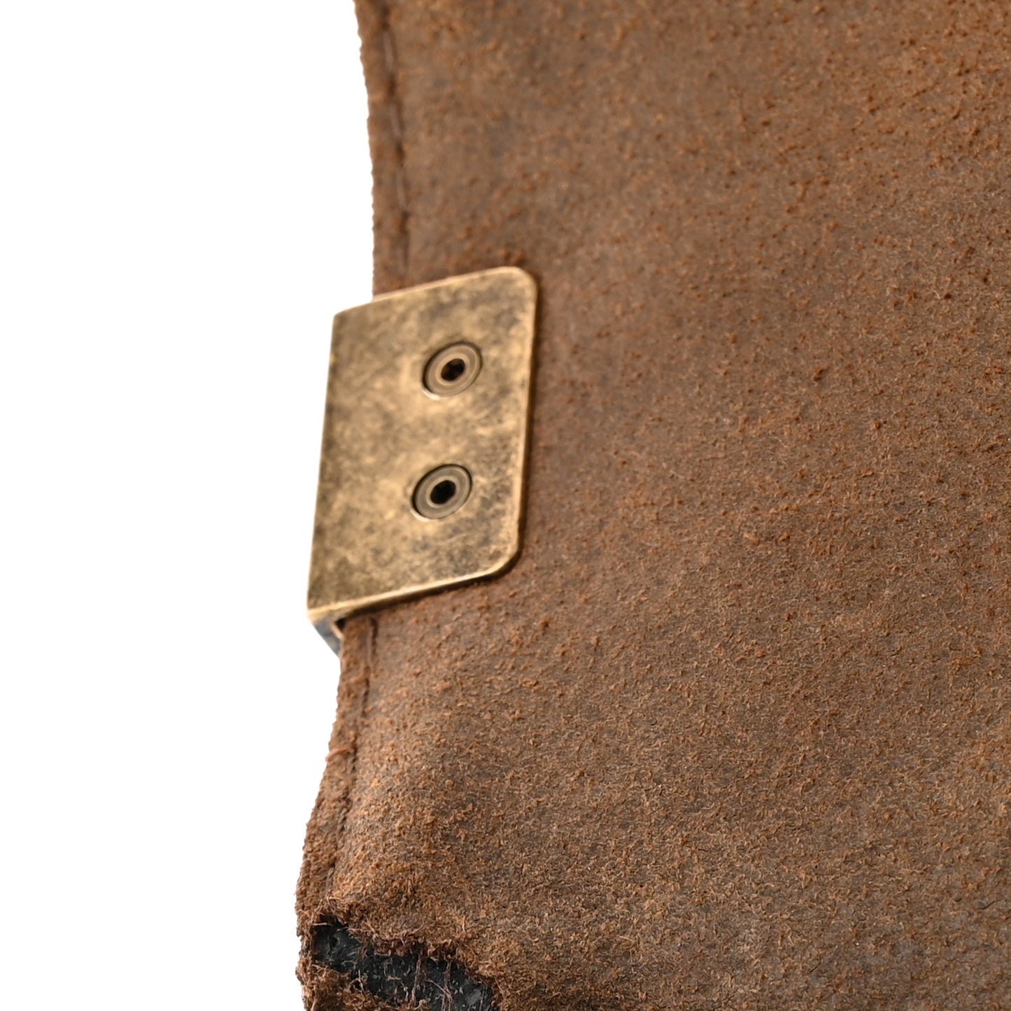 Suede Calfskin Quilted Medium Boy Flap Green Brown