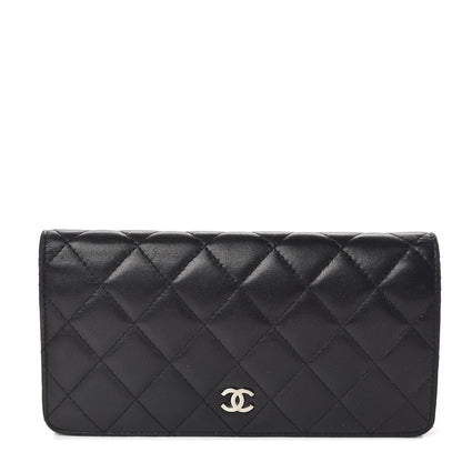 Chanel Lambskin Quilted Yen Wallet Black 1 of 9