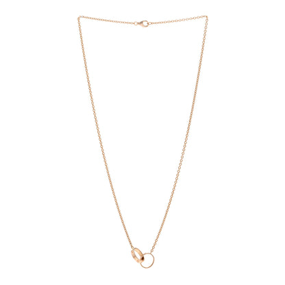 Cartier 18K Pink Gold Interlocking LOVE Necklace 3 of 5