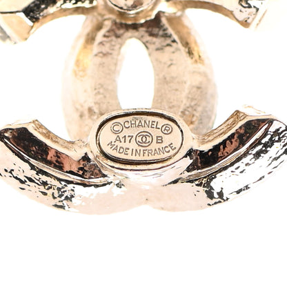 Chanel Crystal CC Earrings Gold 4 of 4