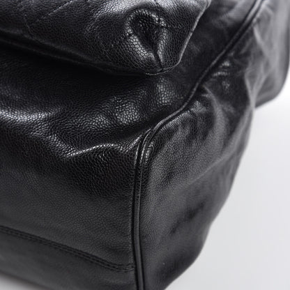 Chanel Glazed Caviar Large Pocket In The City Tote Black 9 of 13