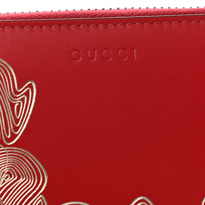 Gucci Calfskin Chinese New Year Zip Around Wallet Red 8 of 9