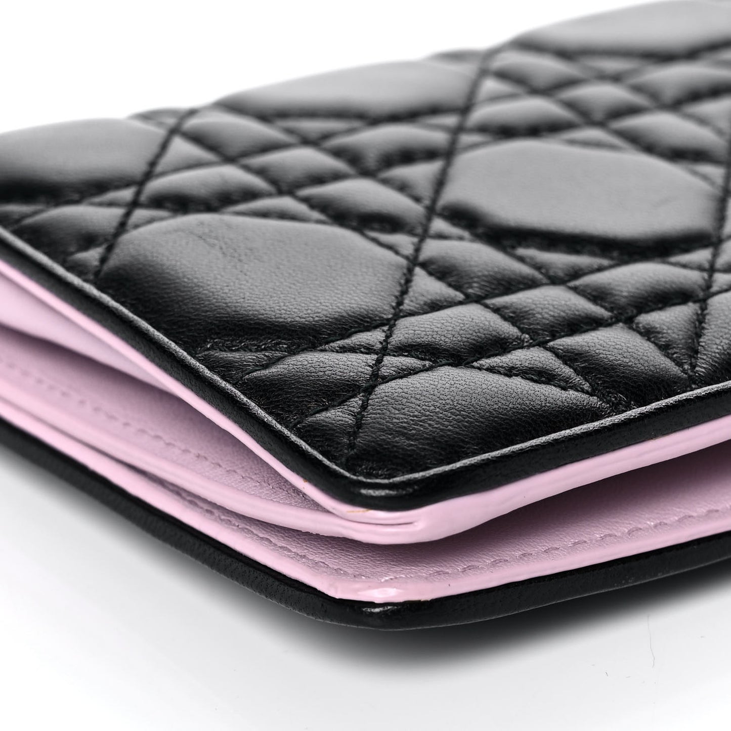 Lambskin Cannage Rendezvous Wallet Black
