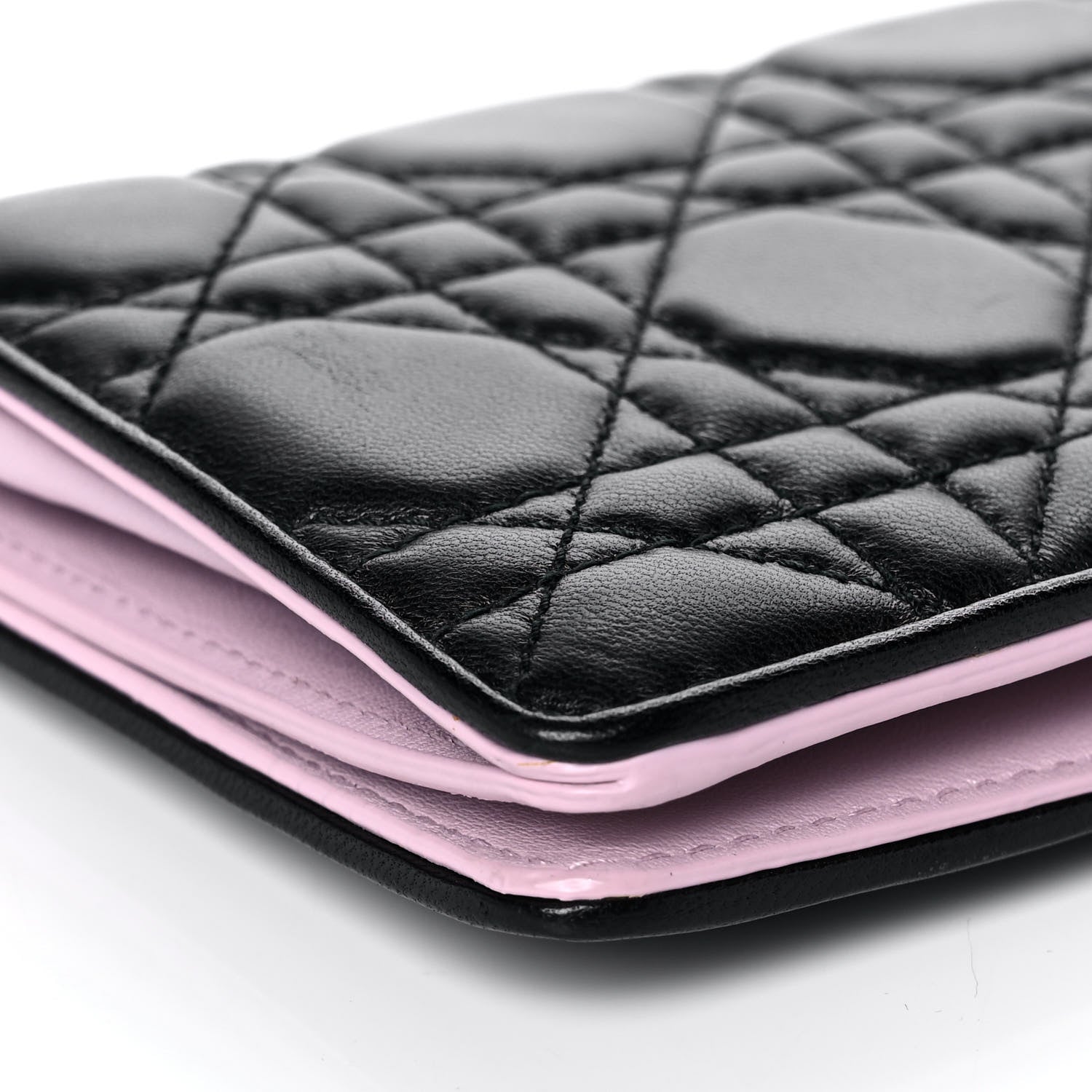 Christian Dior Lambskin Cannage Rendezvous Wallet Black 8 of 10