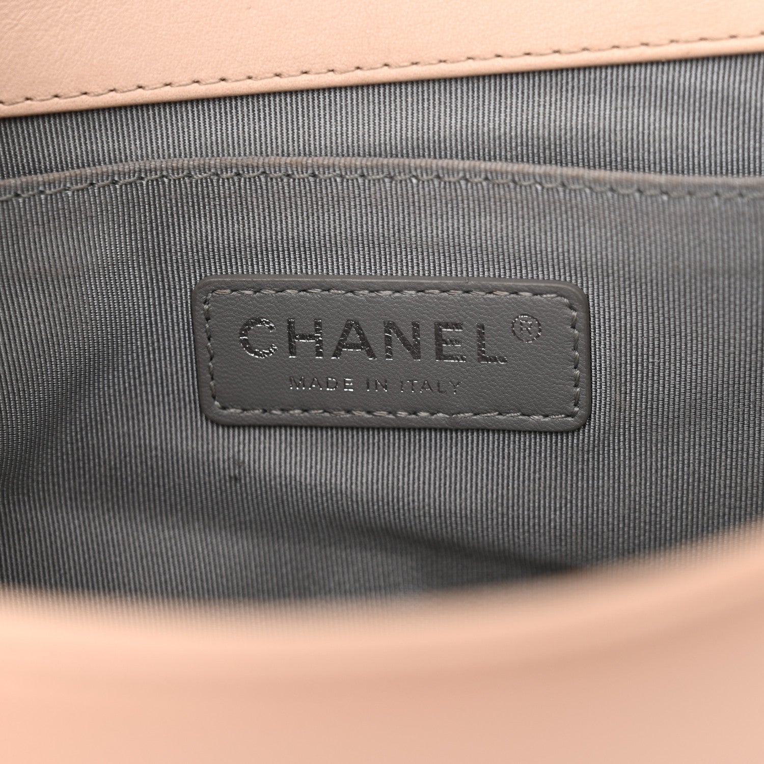 Chanel Calfskin Chevron Quilted Medium Boy Flap Beige 6 of 16