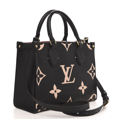 Louis Vuitton Empreinte Monogram Giant Onthego PM Black Beige 3 of 8