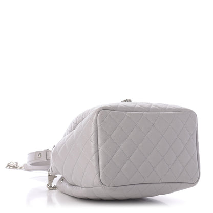 Chanel Caviar Quilted Small Chain Bucket Bag Light Gray 5 of 11