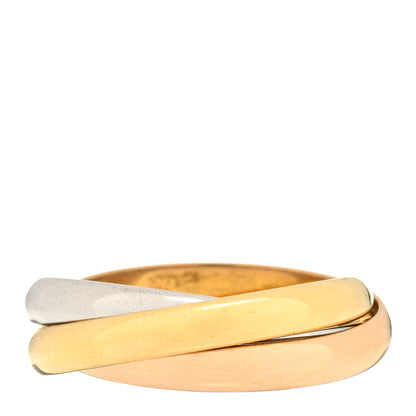 Cartier 18K Pink Yellow White Gold Small Trinity Ring 49 5 1 of 4