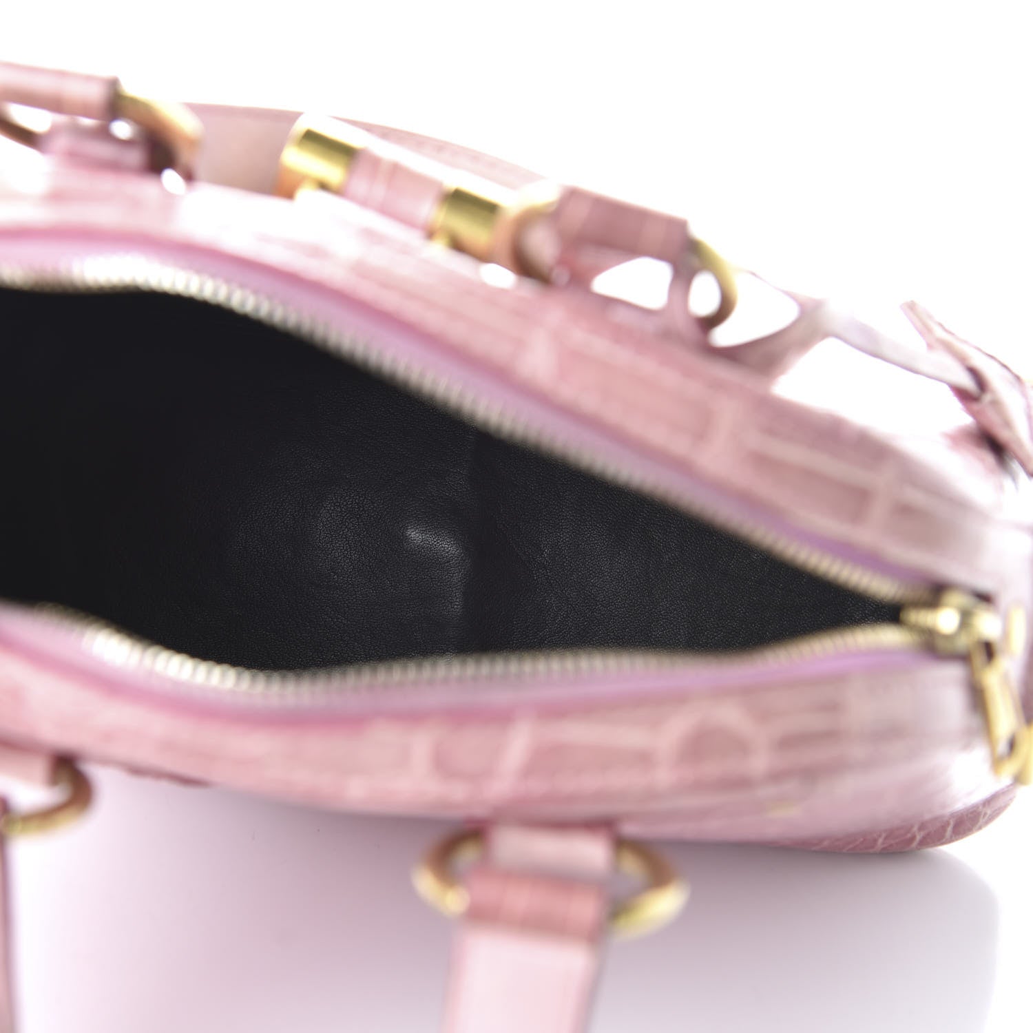 Saint Laurent Calfskin Crocodile Embossed Mini Muse Vieux Rose 5 of 9