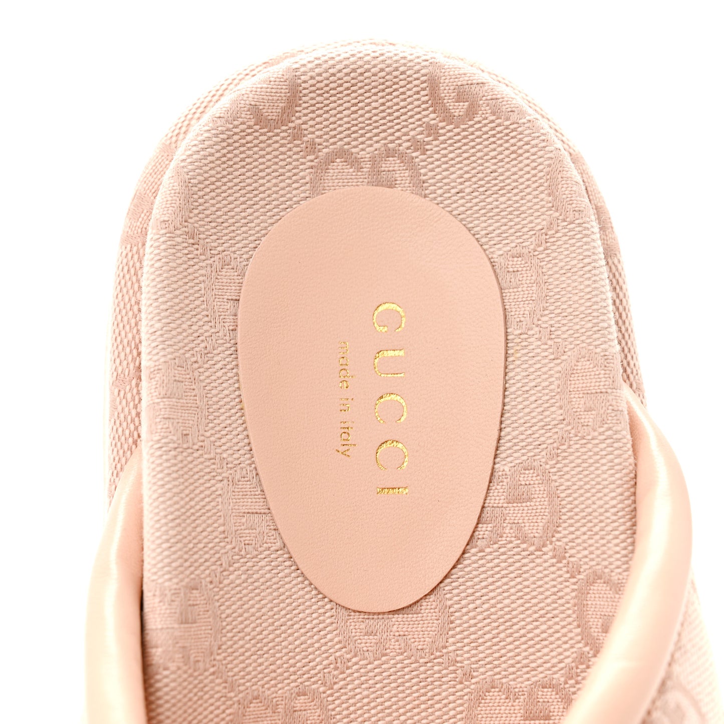 Monogram GG Calfskin Angelina Platform 55mm Slide Sandals 37.5 Rose Dust