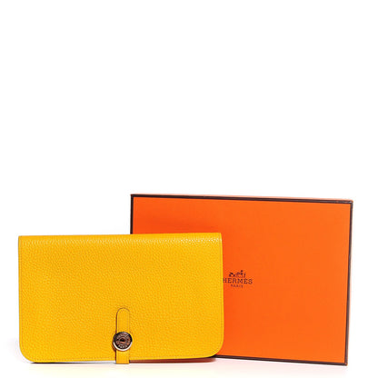 Hermes Togo Dogon Duo Wallet Soleil 9 of 9