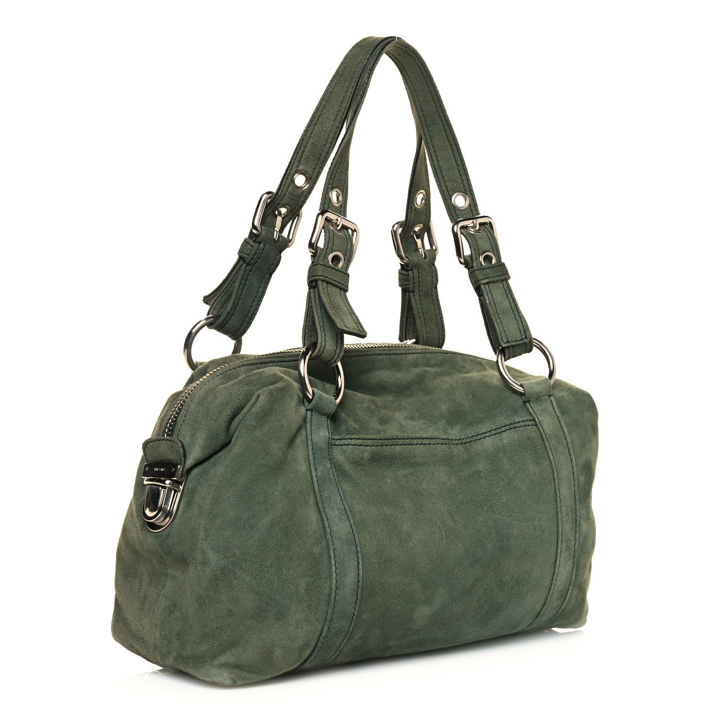 Prada Scamosciato Shoulder Bag Agave 3 of 14
