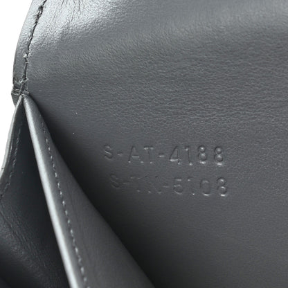Celine Grained Calfskin Large Flap Wallet Medium Grey 8 of 9