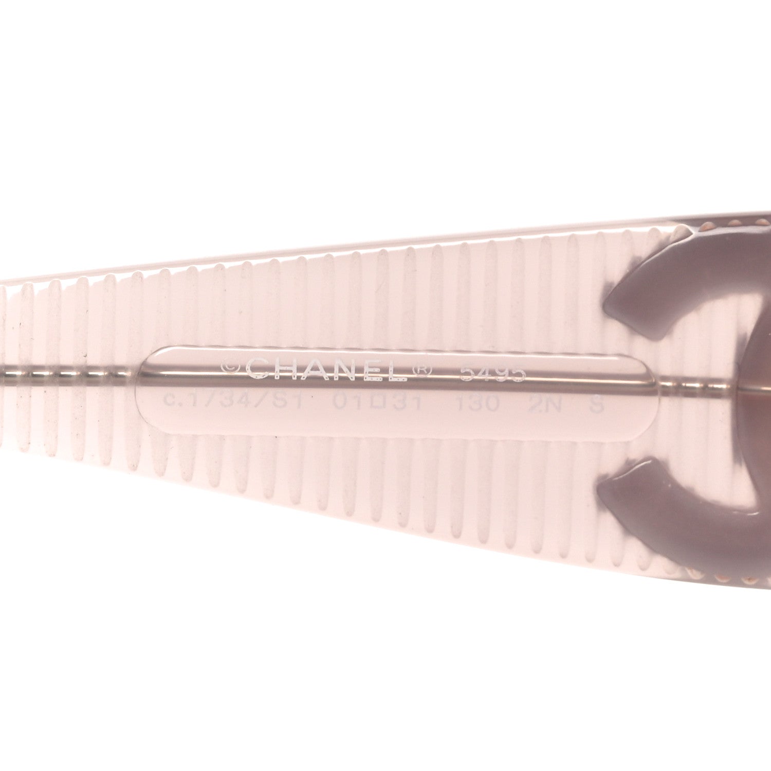 Chanel Acetate Shield Sunglasses 5495 Light Pink 5 of 7