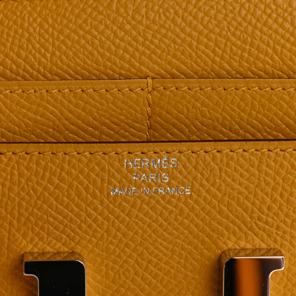 Hermes Epsom Constance Compact Passant Wallet Jaune Ambre 6 of 10
