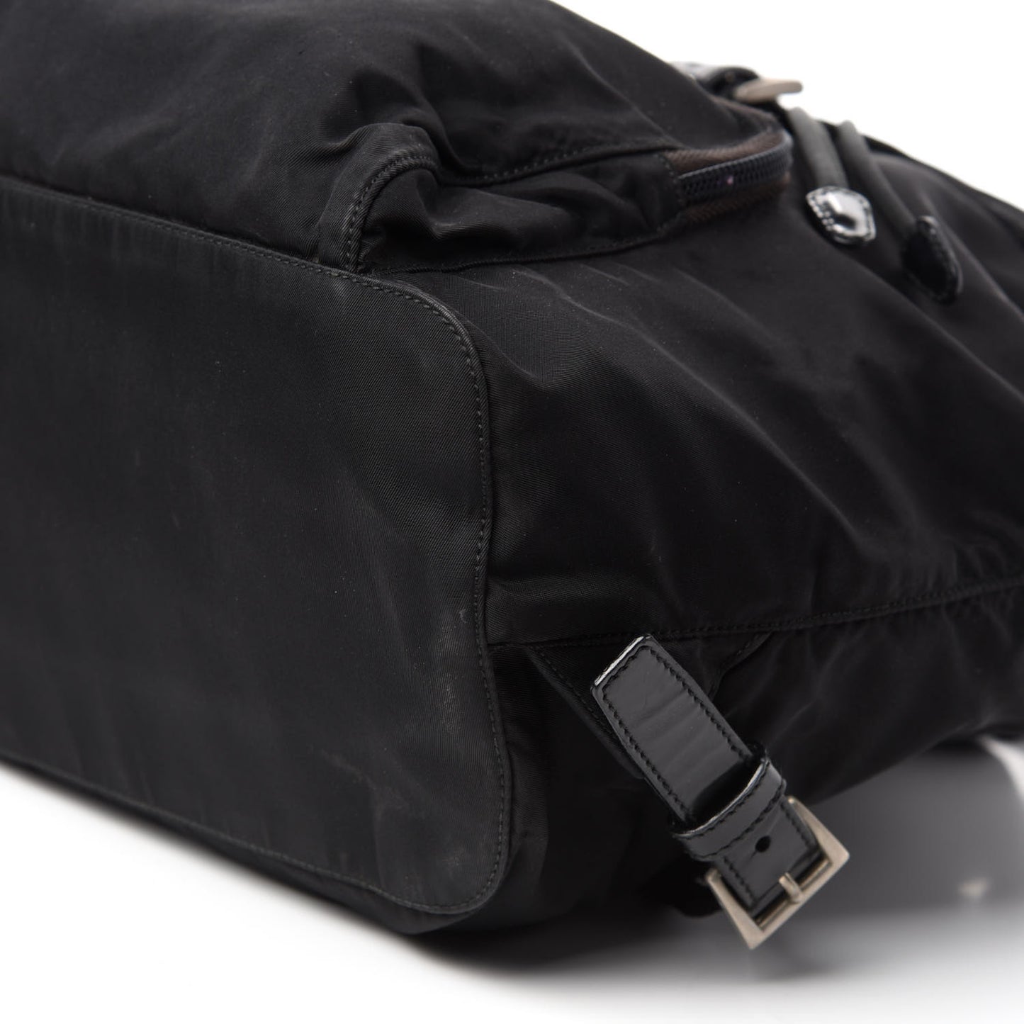 Nylon Vela Medium Cinch Backpack Black