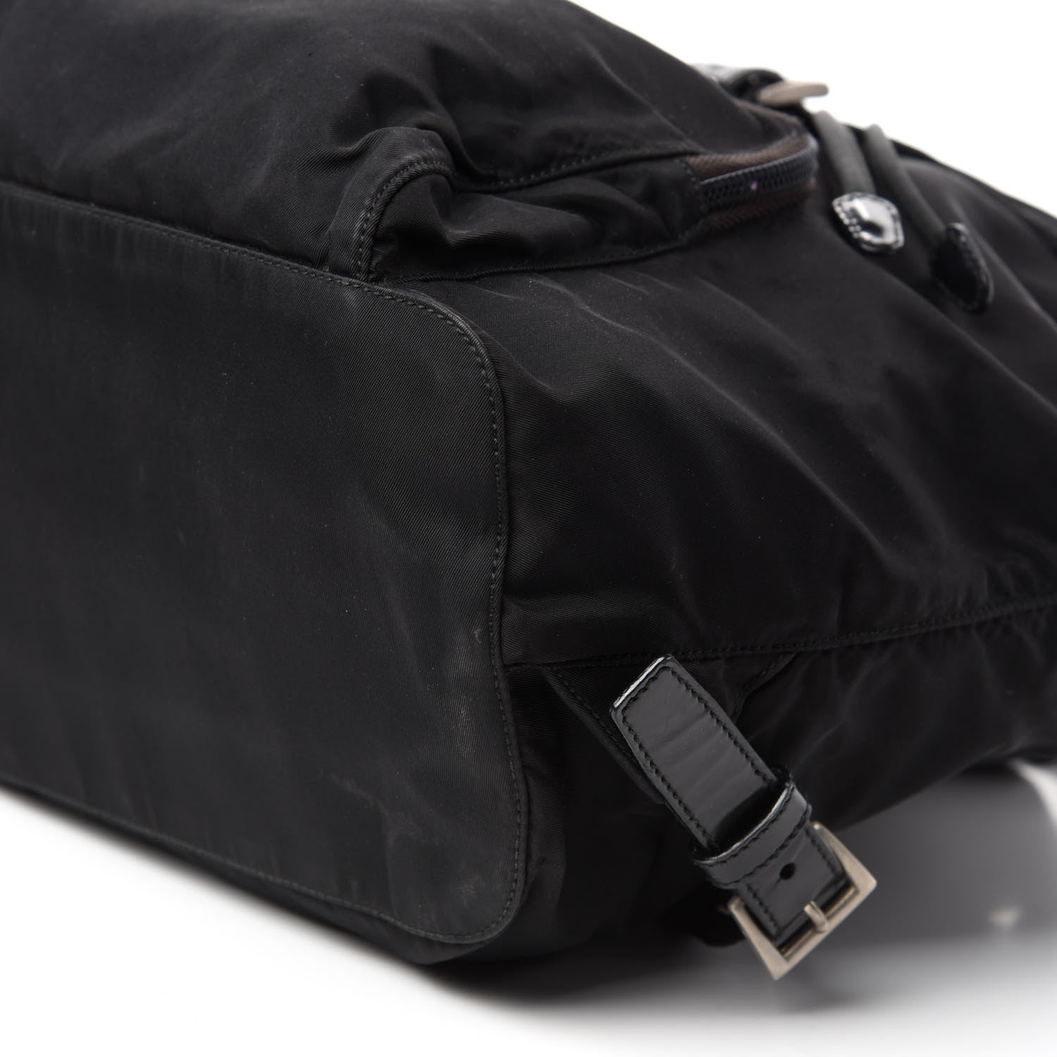 Prada Nylon Vela Medium Cinch Backpack Black 6 of 9