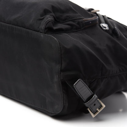 Prada Nylon Vela Medium Cinch Backpack Black 6 of 9