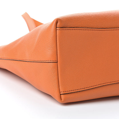 Prada Vitello Phenix Embossed Logo Tote Papaya 10 of 11