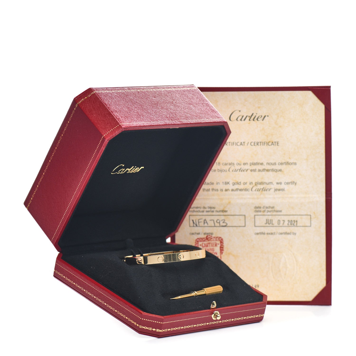 Cartier 18K Yellow Gold LOVE Bracelet 18 4 of 4
