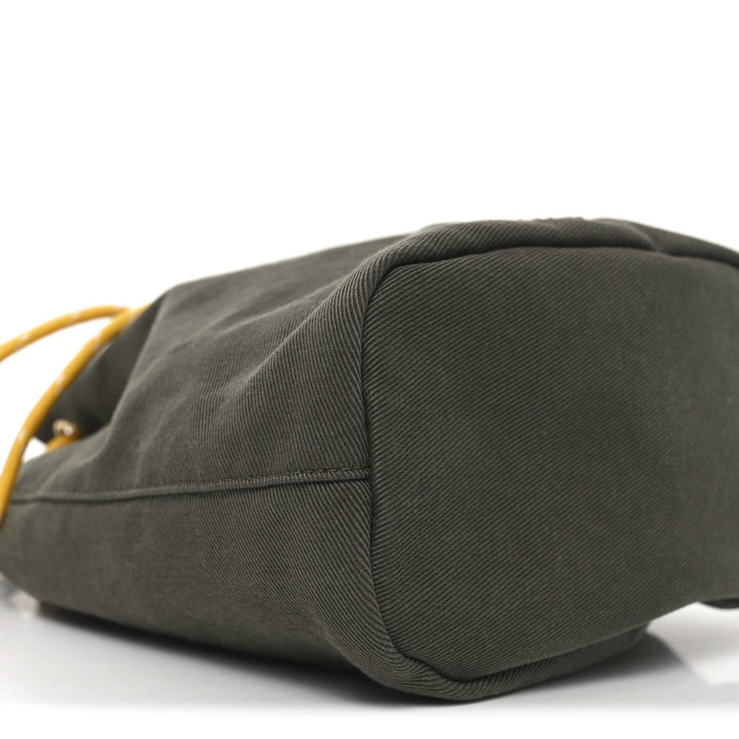 MIU MIU バッグ Miu Miu Canvas Gabardine Bucket Bag Oliva Giallo 1842524